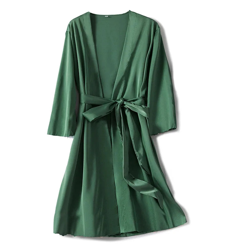 Satin Bridal Kimono - Vintage Charm in Multiple Colors