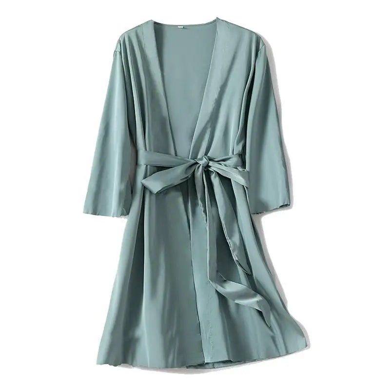 Satin Bridal Kimono - Vintage Charm in Multiple Colors