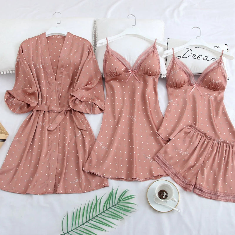 Vintage Polka-Dot Bridal Robe
