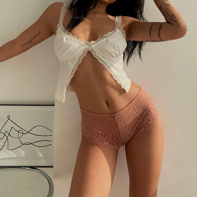 Women's Sexy Fashion Panties Briefs - Hollow Out Design