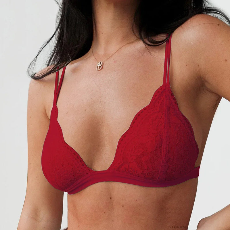 Lace Plunge Triangle Bra