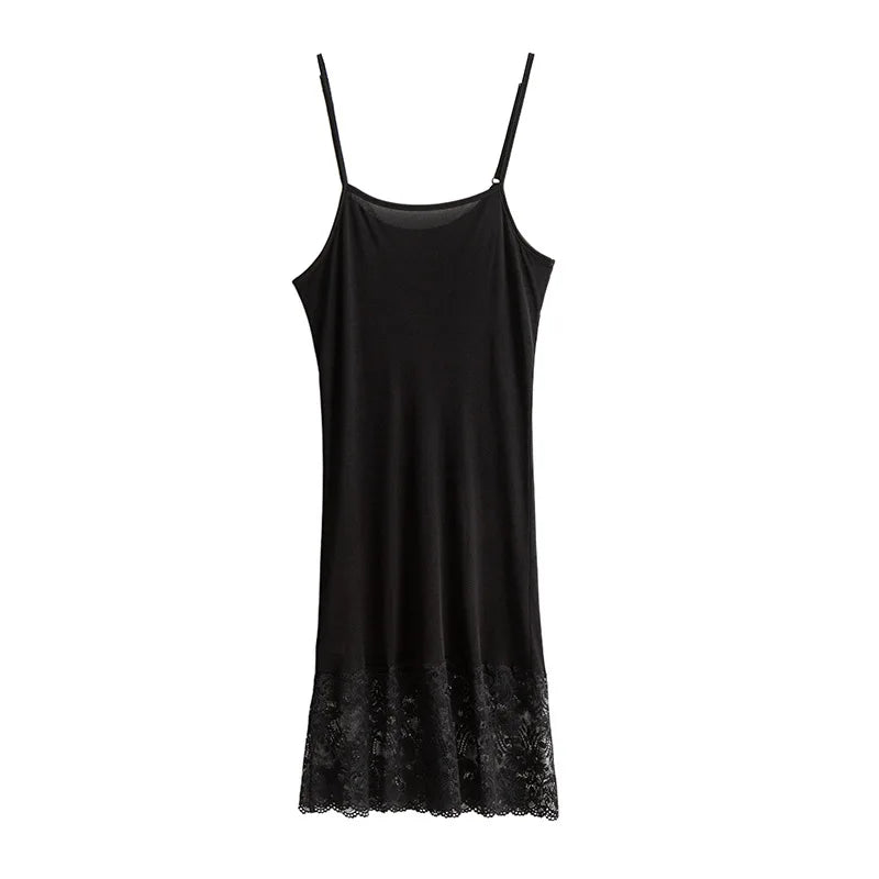 Silk Lace Slip Dress - Luxury Nightgown