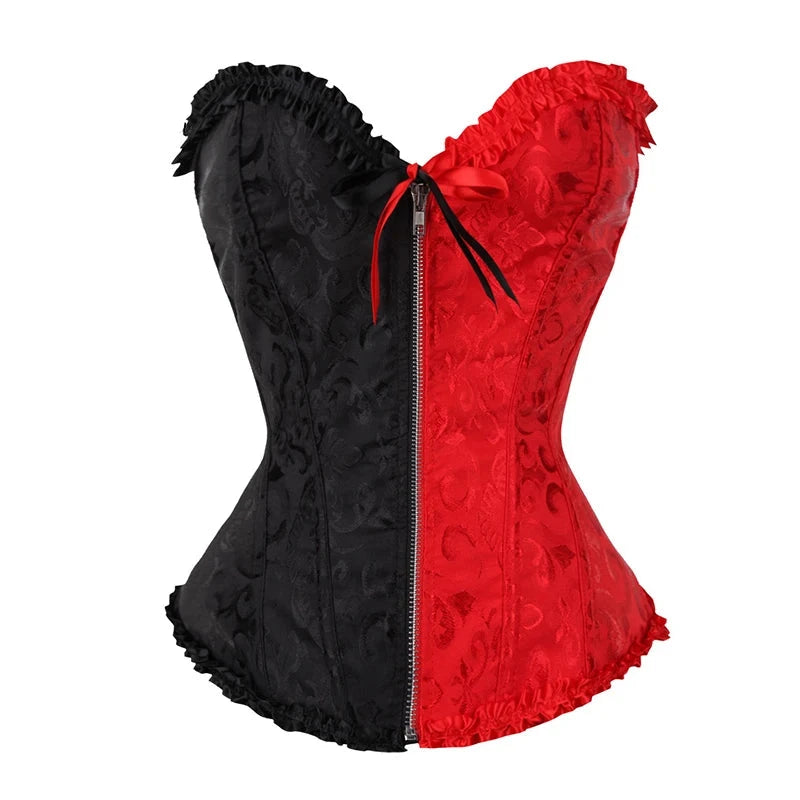 Front Zip Boned Corset