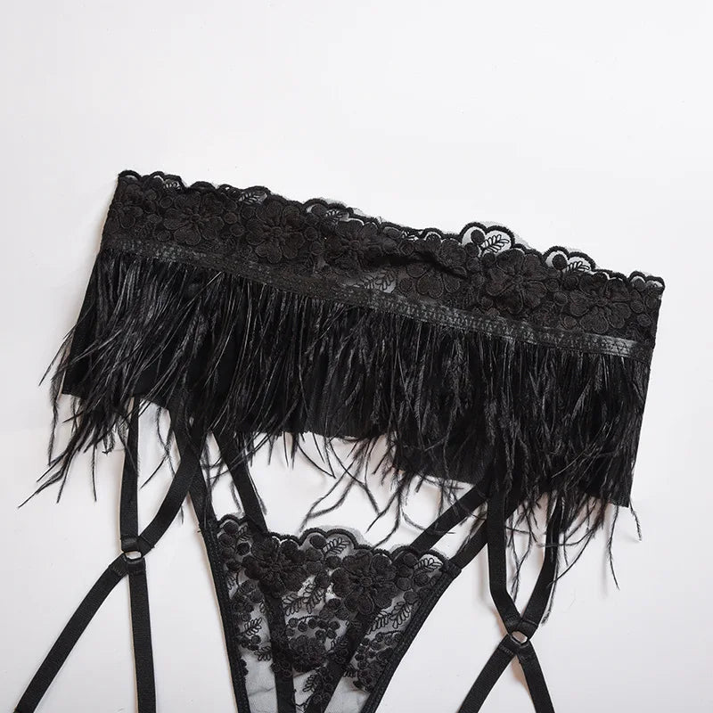 Tie Side Criss Cross Lace Bra Set - Sensual Elegance
