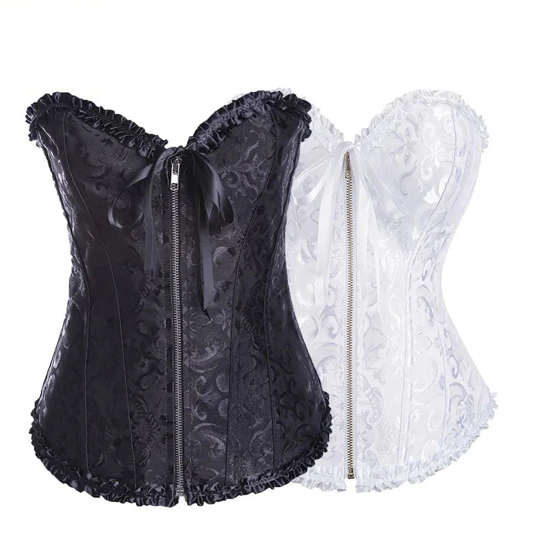 Front Zip Boned Corset