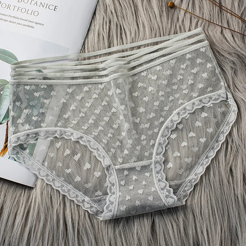 Floral Lace Briefs Set