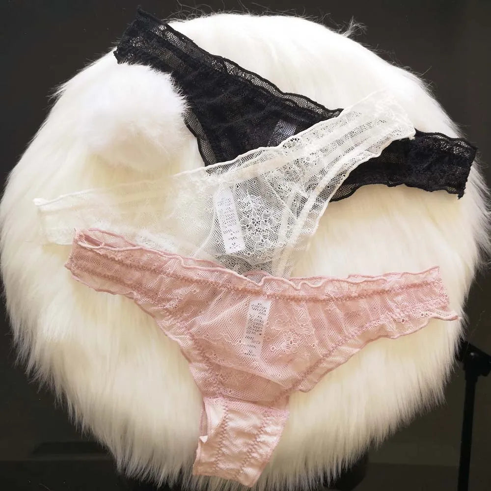 Sheer Cotton Lace Briefs