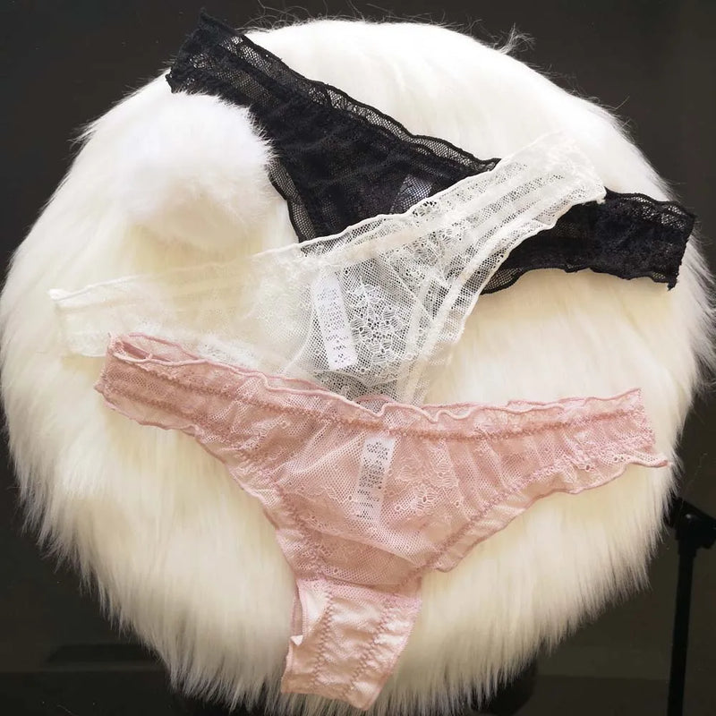 Sheer Cotton Lace Briefs