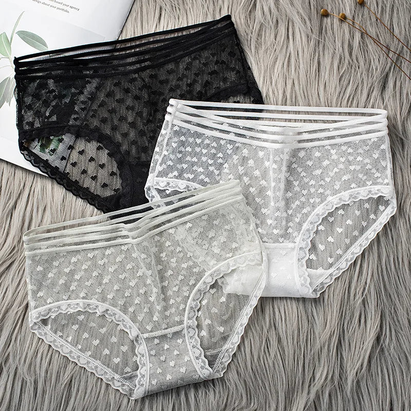 Floral Lace Briefs Set