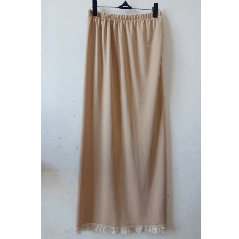 Lace Trim Maxi Half Slip