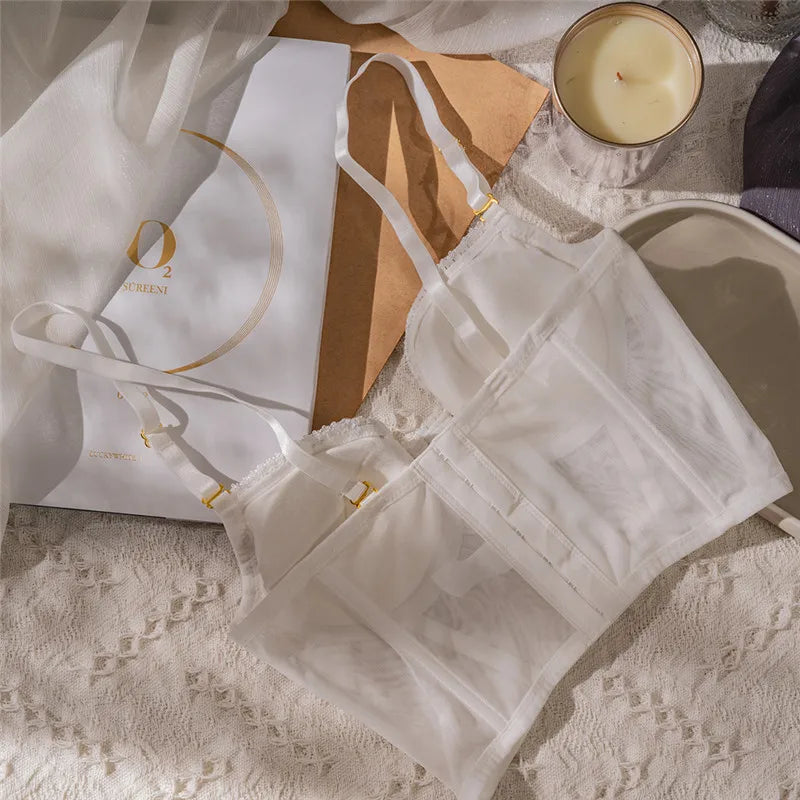 Embroidered Wire-Free Babydoll Set