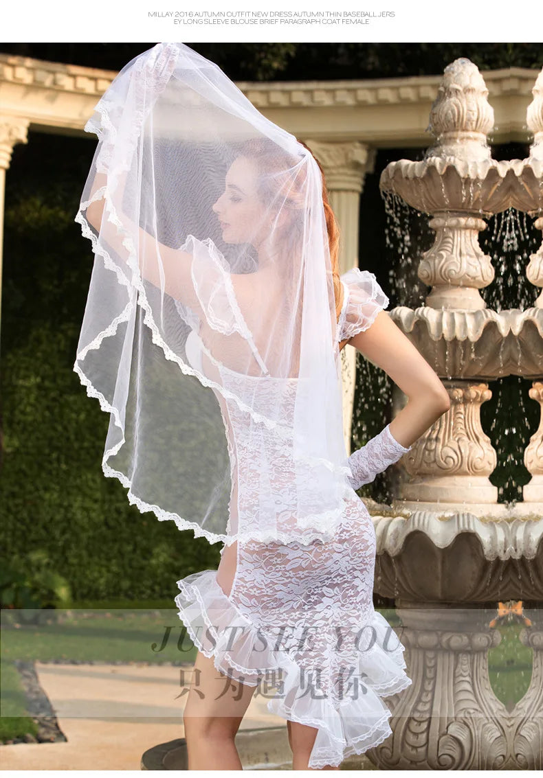White Lace Bridal Set