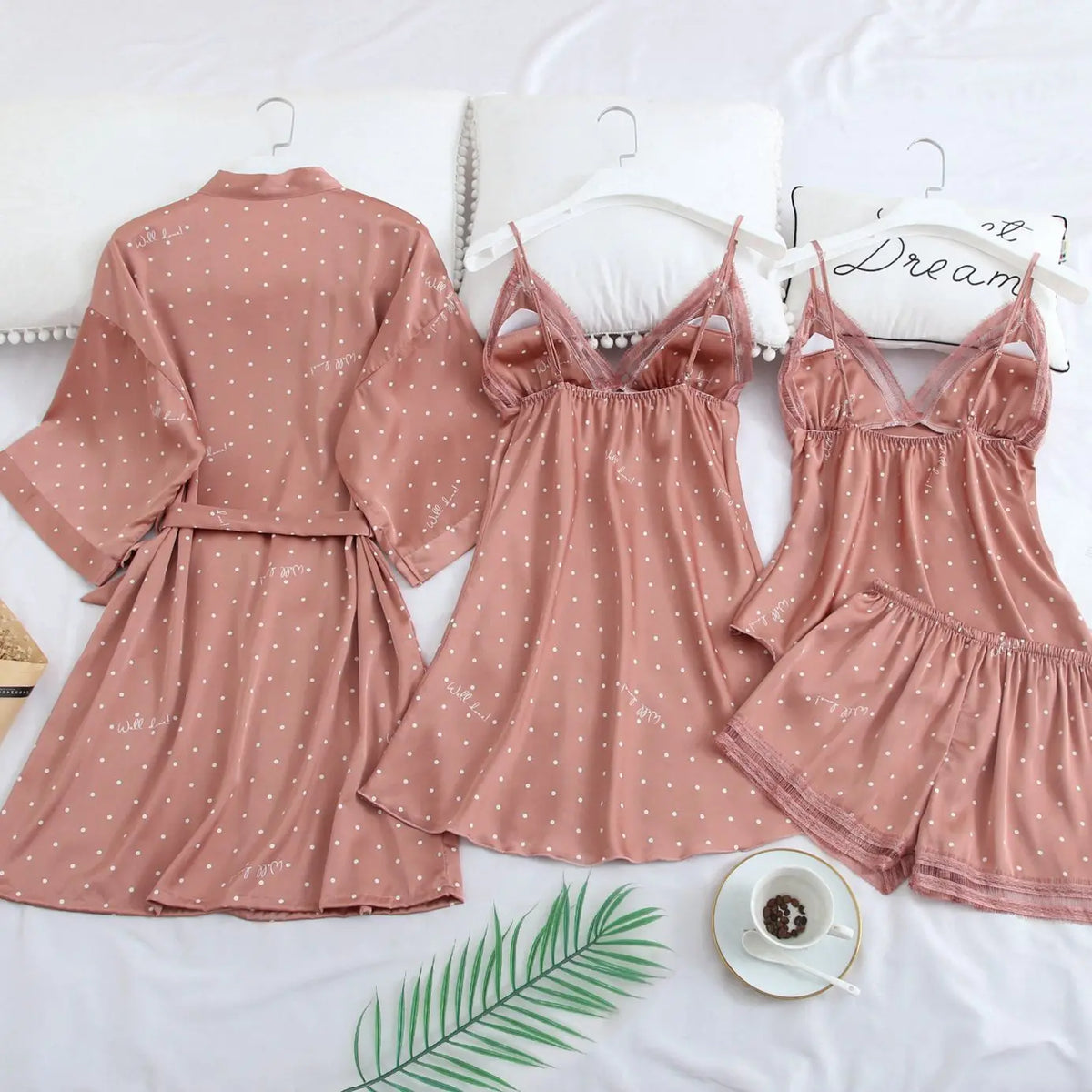 Vintage Polka-Dot Bridal Robe