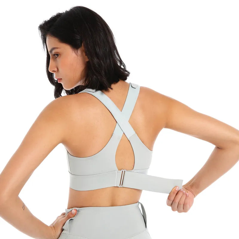 Front-Zip Padded Support Bra