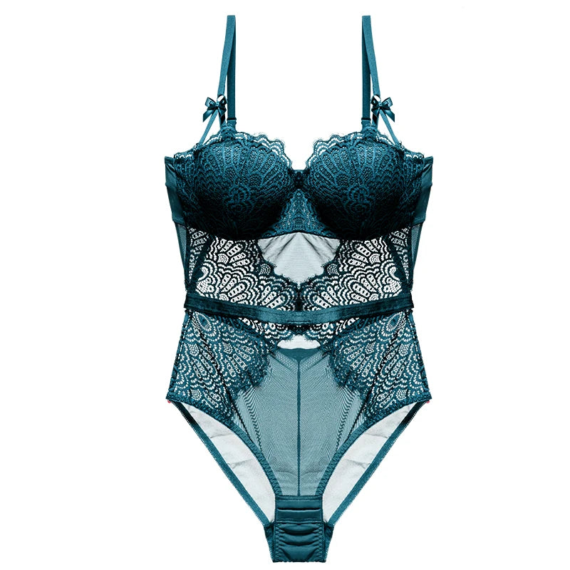 Bow Detail Lace Bodysuit