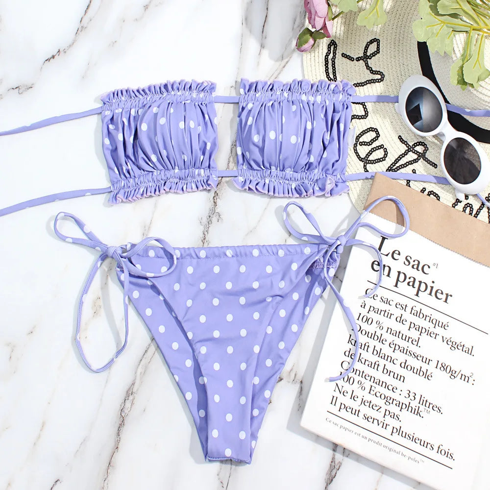 Polka Dot Midrise Bikini
