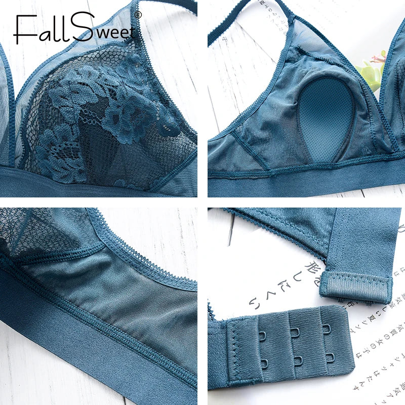 Sexy Adjustable Lace Bralette - Wireless Deep V Comfort