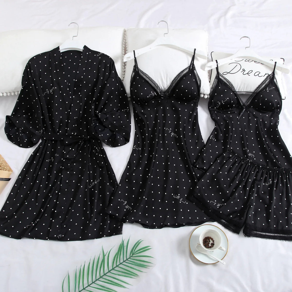 Vintage Polka-Dot Bridal Robe
