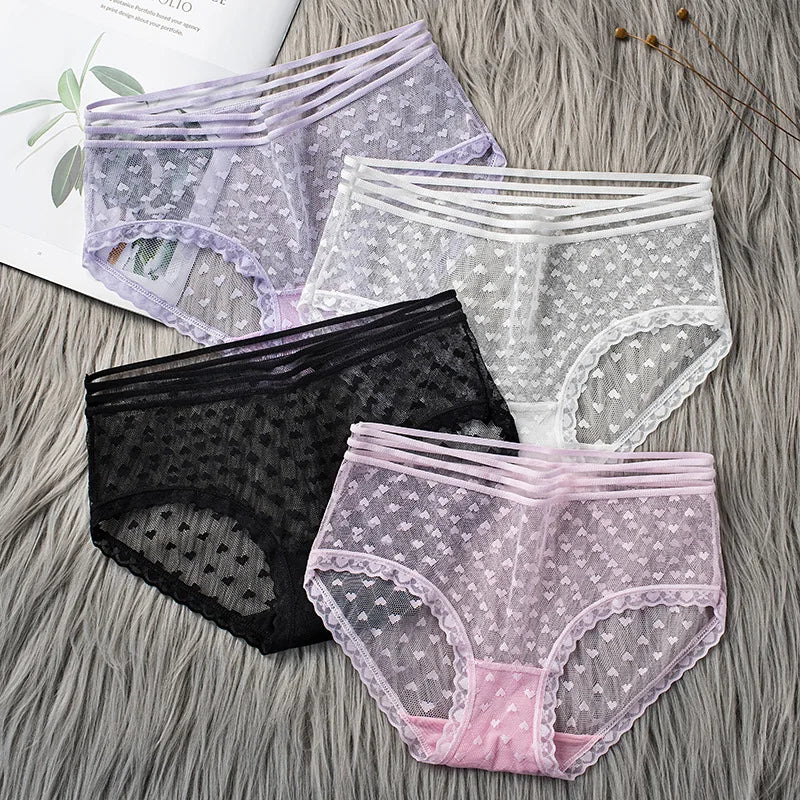Floral Lace Briefs Set