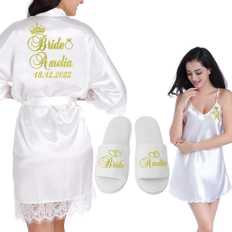 White Lace Wedding Robe