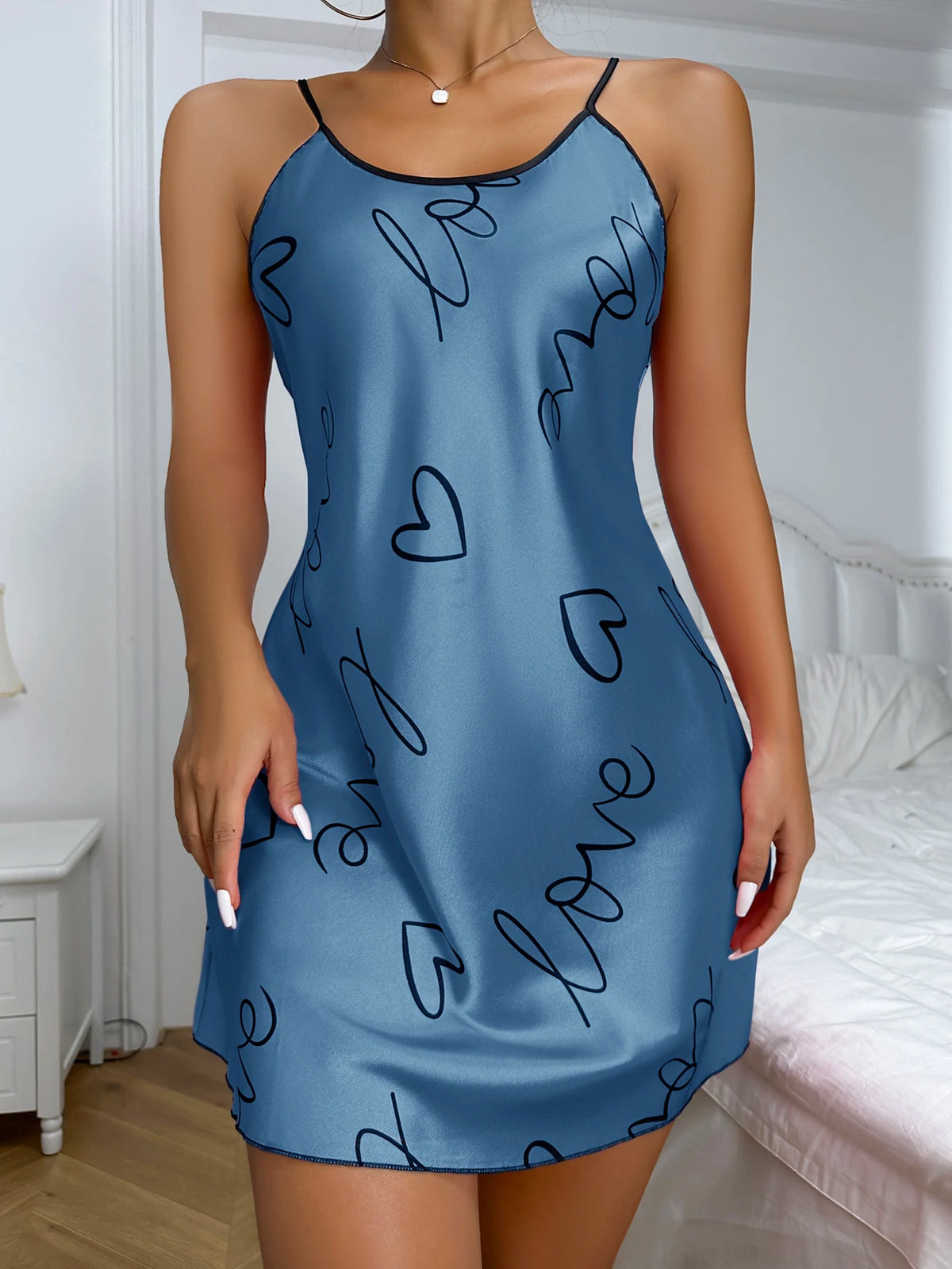 Spaghetti Strap Mini Nightdress