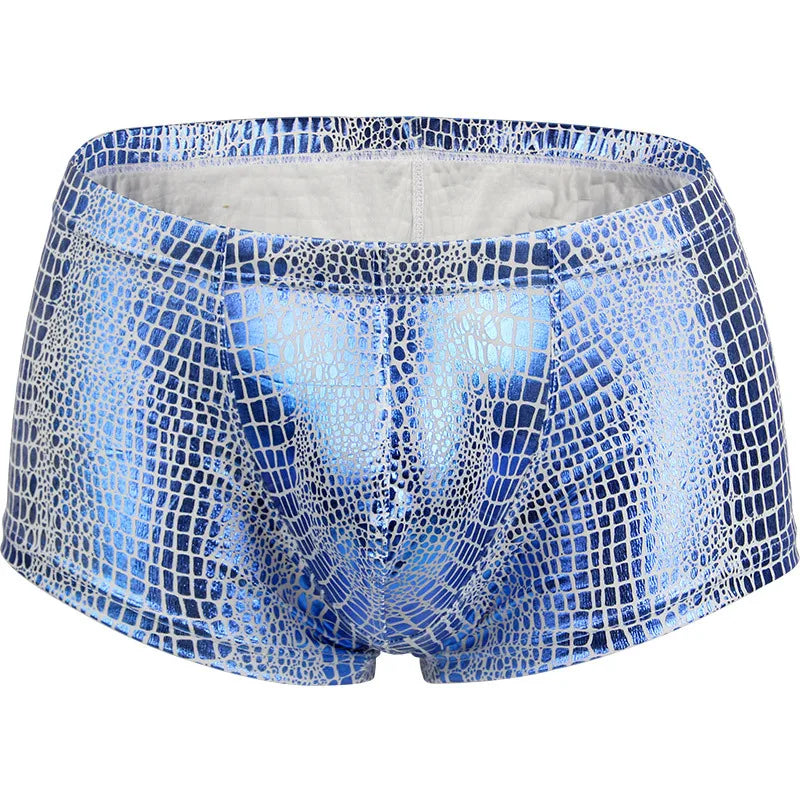 Snakeskin Faux Leather Boxers