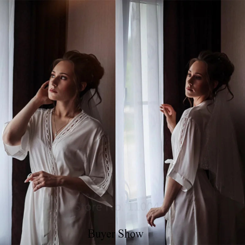 Lace Trim Satin Nightdress