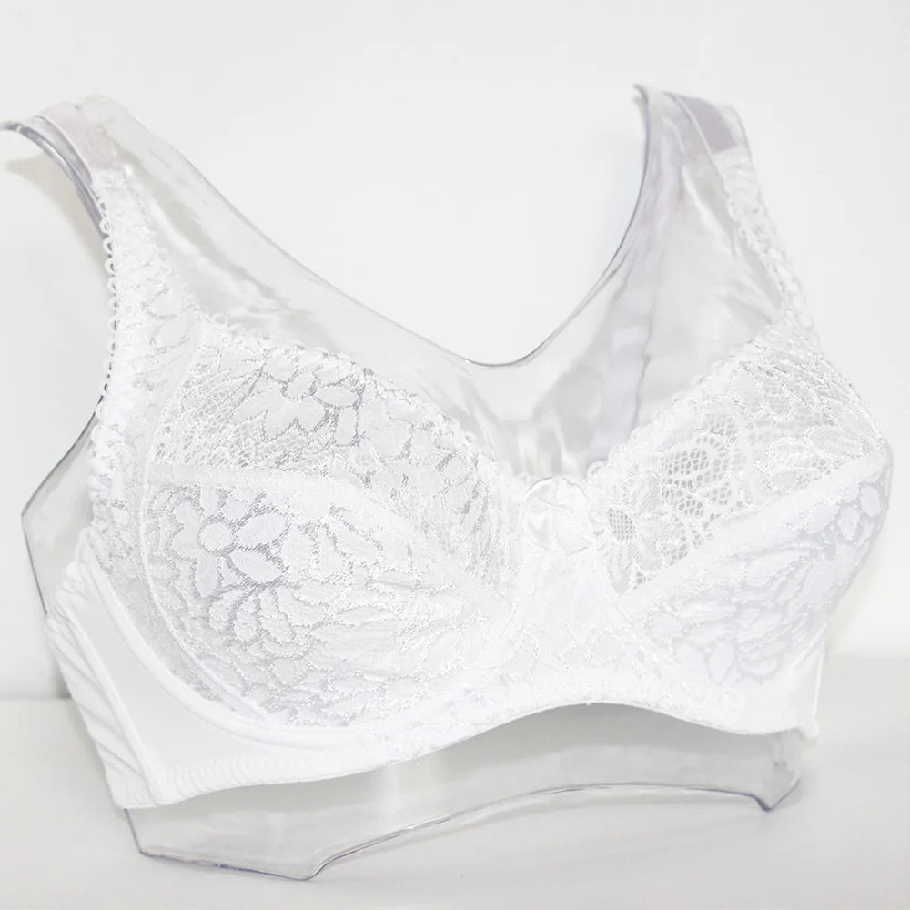Embroidered Floral Plunge Bra