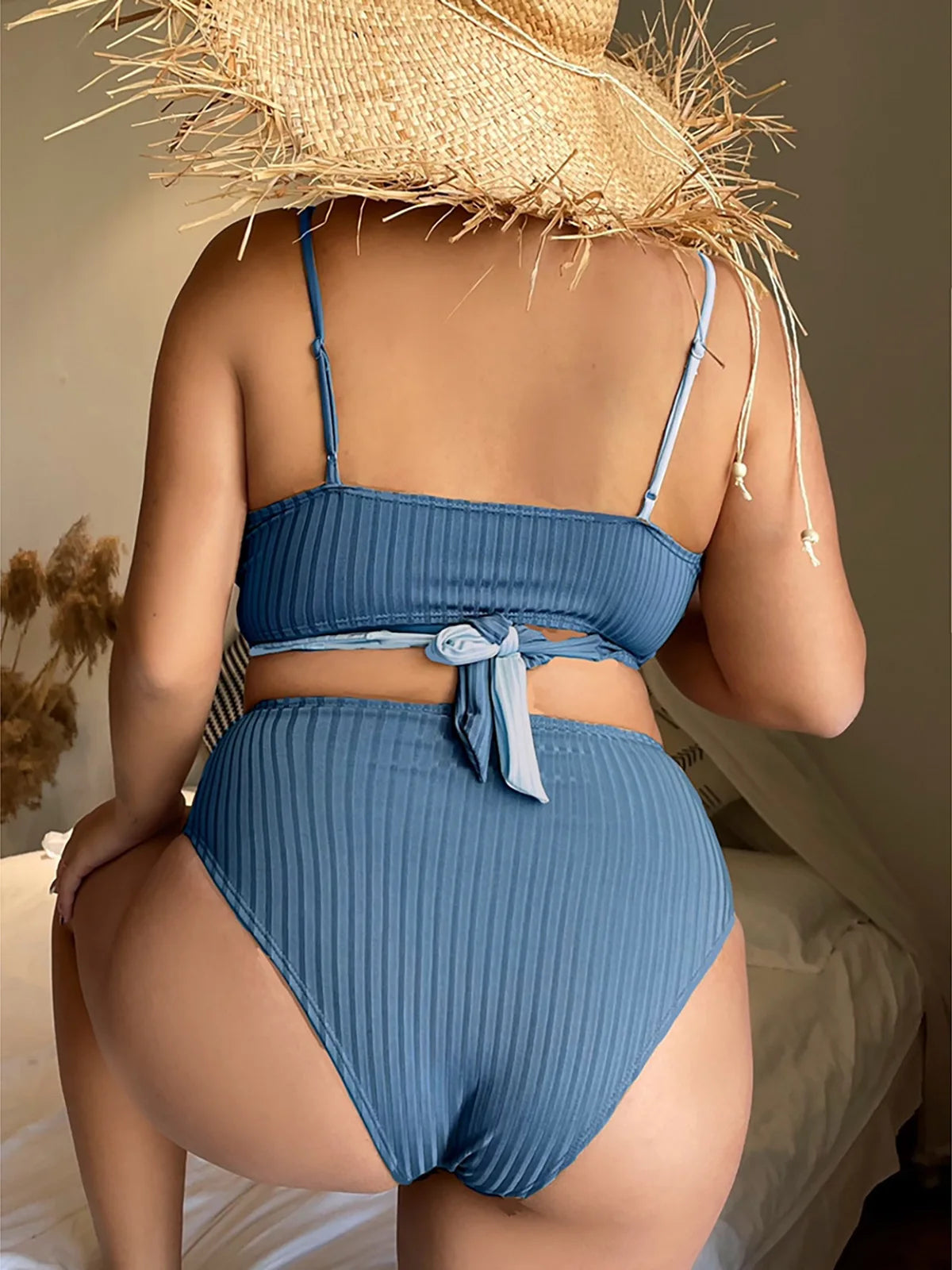Patchwork High Waist Bikini
