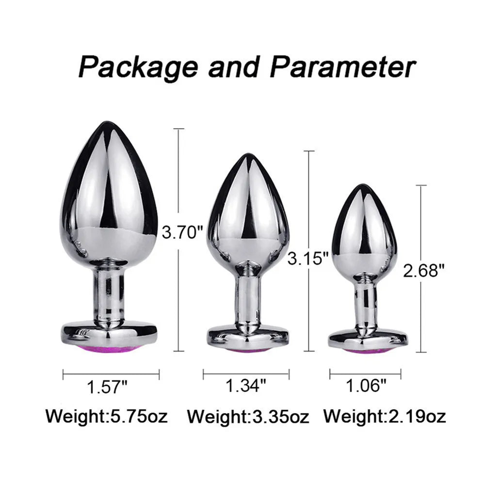 Rhinestone Heart Intimate Plug
