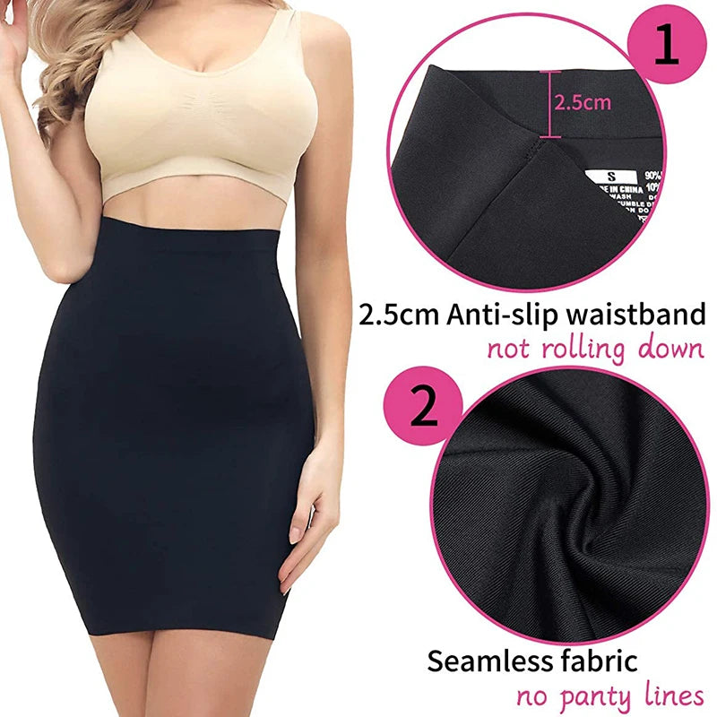 Seamless High Waist Half Slip