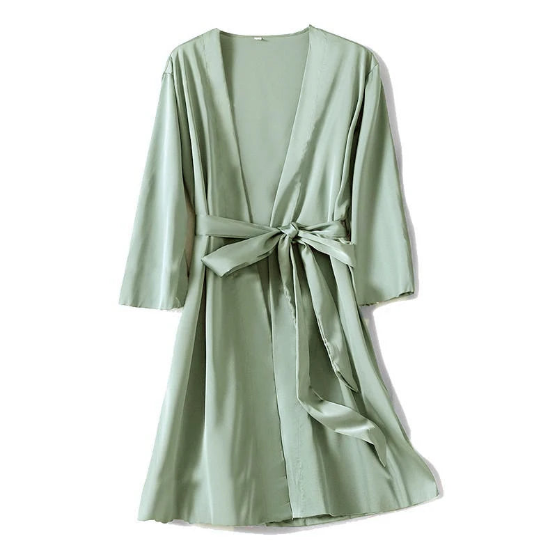 Satin Bridal Kimono - Vintage Charm in Multiple Colors