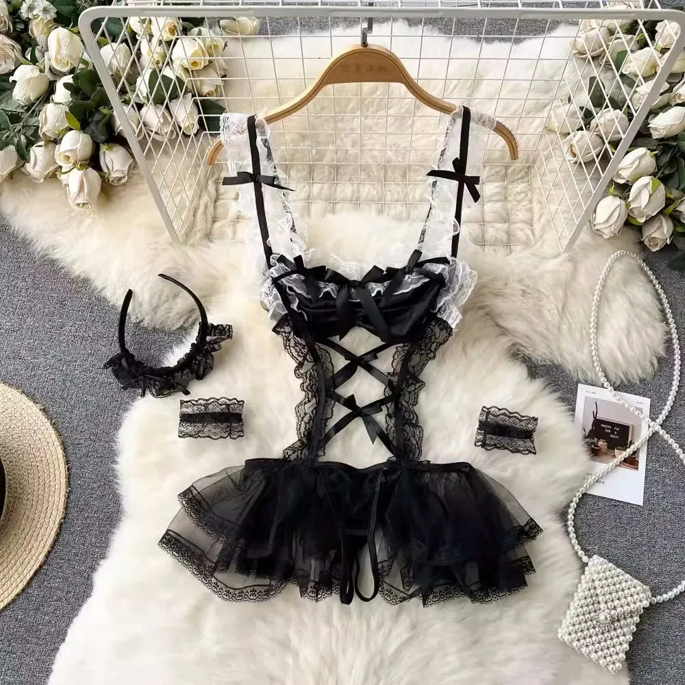 High Waist Lace Bodysuit