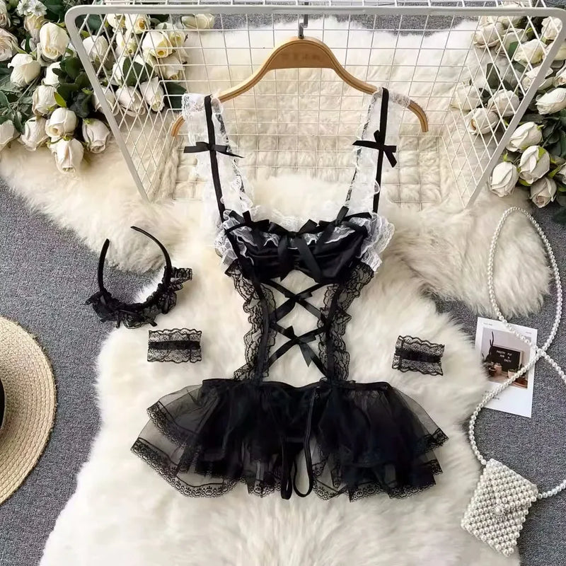 High Waist Lace Bodysuit