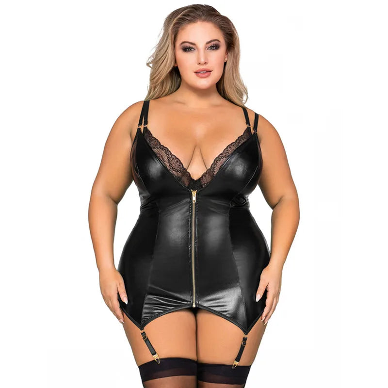 Super Hot Leather Lingerie - Faux Leather Glamour