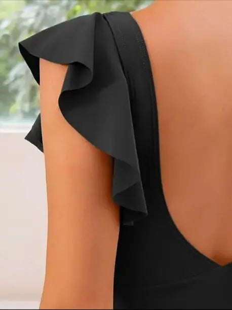 Elegant Wire-Free Ruffle Swimsuit