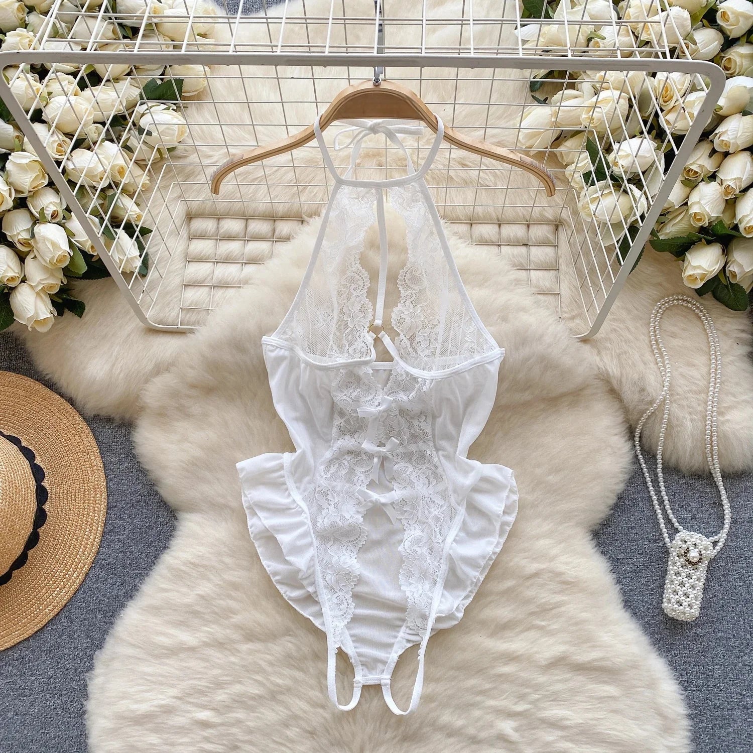 High Waist Lace Bodysuit