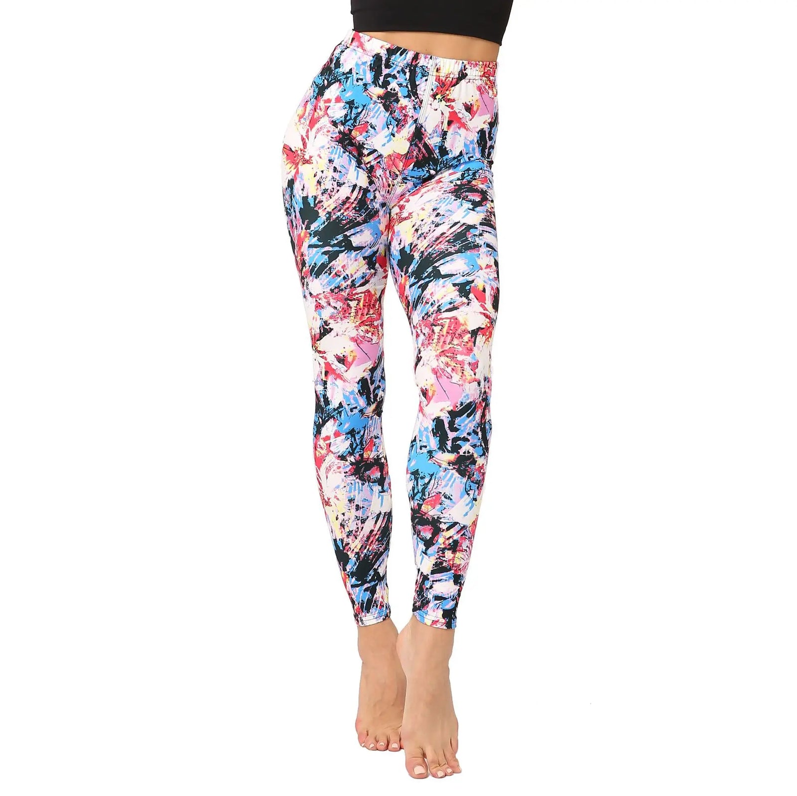 Floral Sculpt High-Waist Leggings