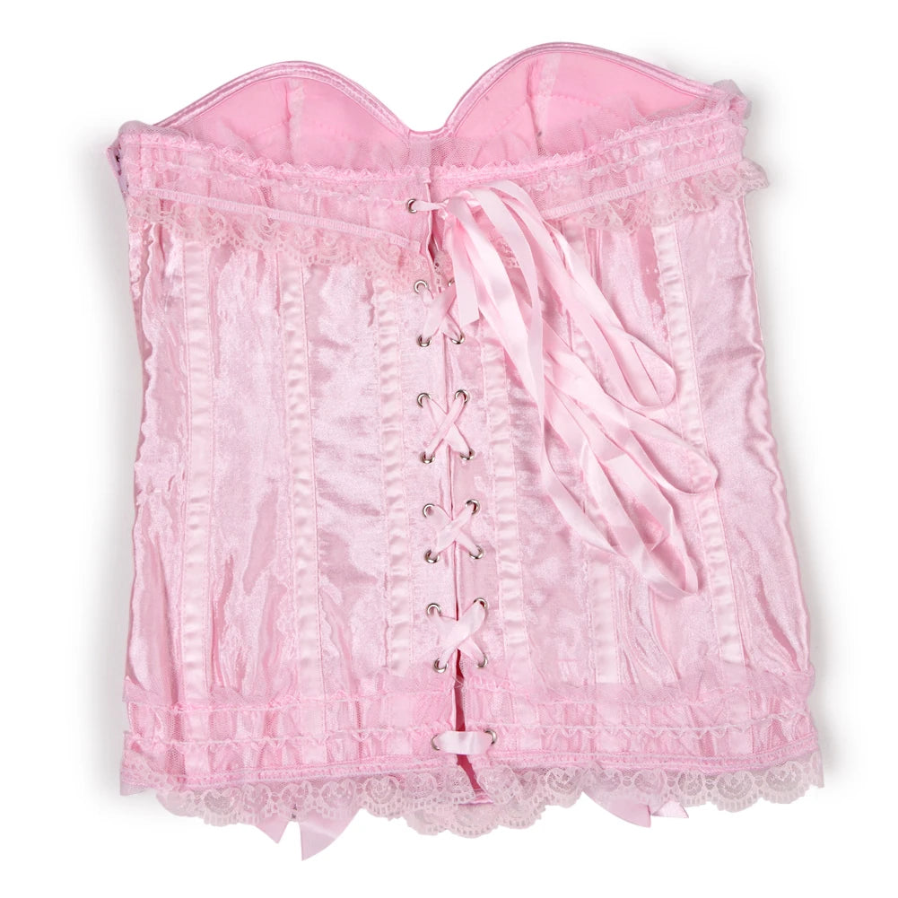 Intricate Lace-Up Overbust Corset
