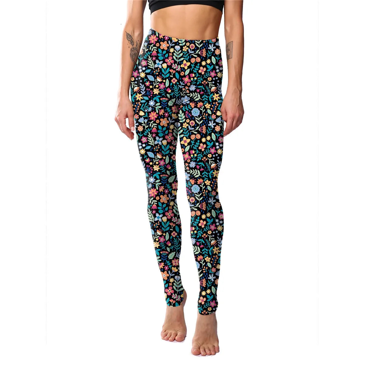 Floral Sculpt High-Waist Leggings