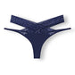 Breathable Cross Hollow Seamless Panties - Lace Waist Design