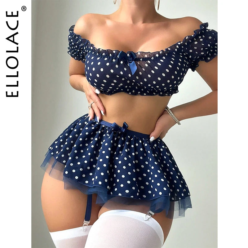 Polka Dot Wire-Free Lingerie Set