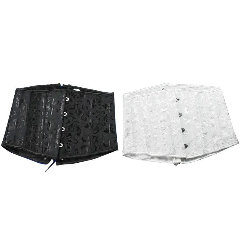 Steel-Boned Floral Overbust Corset