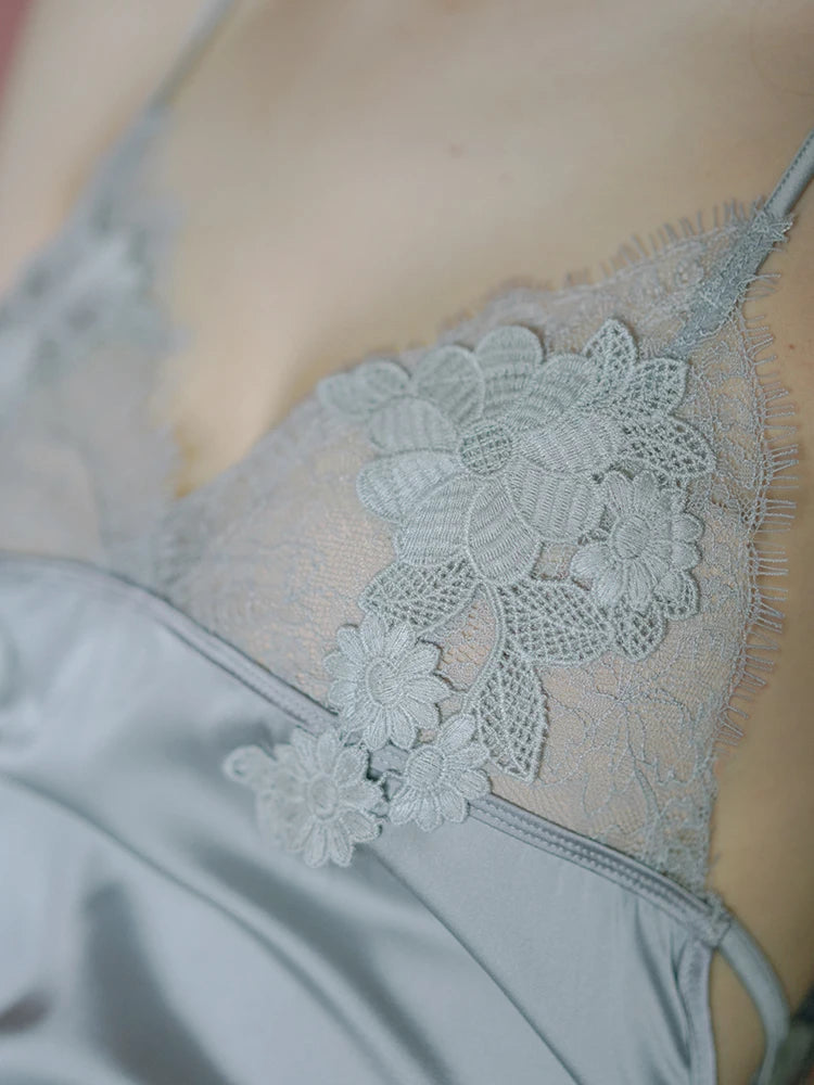 Embroidered V Neck Nightdress