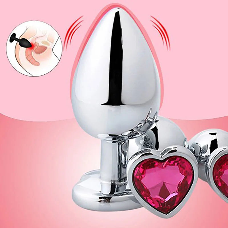 Rhinestone Heart Intimate Plug