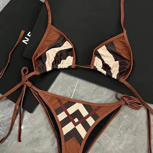 Stylish Luxury Design Bikini Set - Geometric Pattern