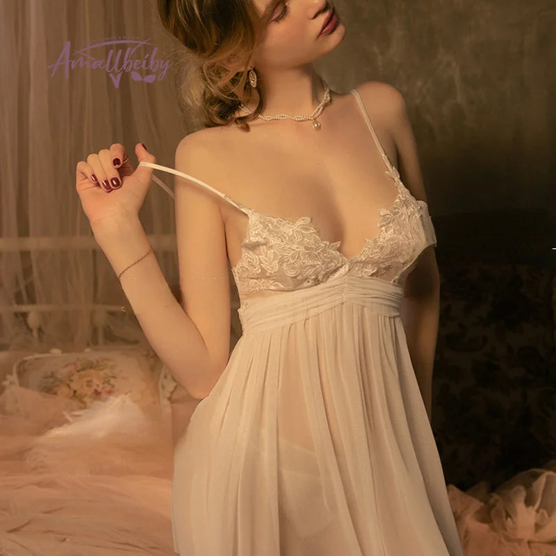 Hot Bridal Lingerie Set - Delicate Lace and Mesh