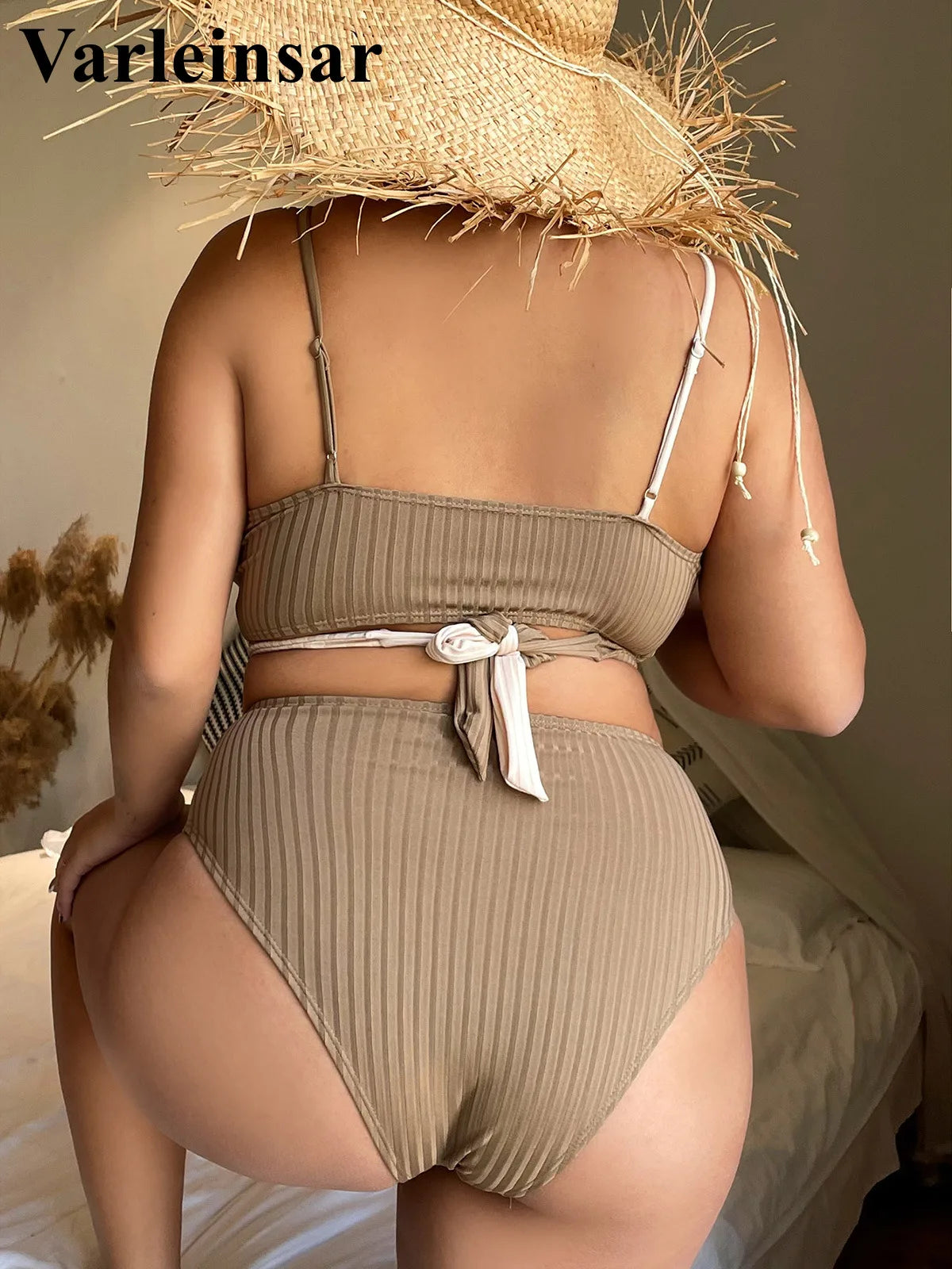 Patchwork High Waist Bikini