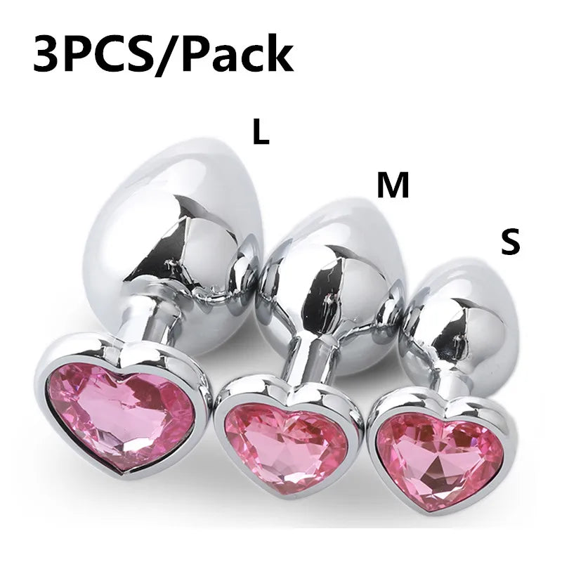 Rhinestone Heart Intimate Plug