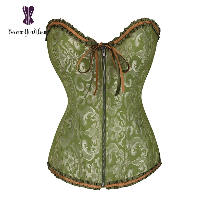 Front Zip Boned Corset